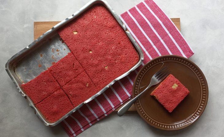 Brownie de morango fácil