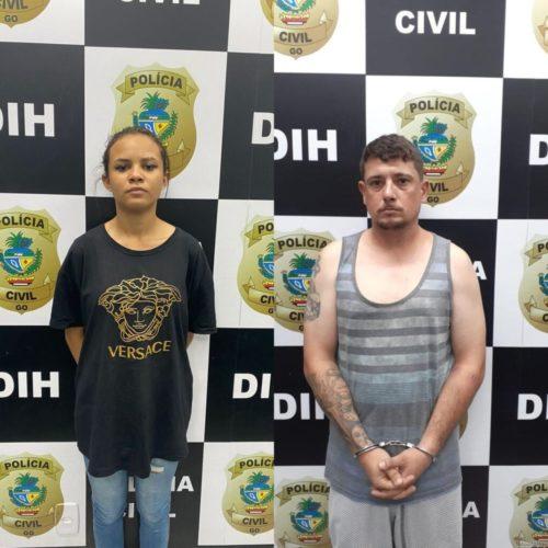 Preso em flagrante casal de traficantes suspeitos de homicídio na Rua 44, em Goiânia