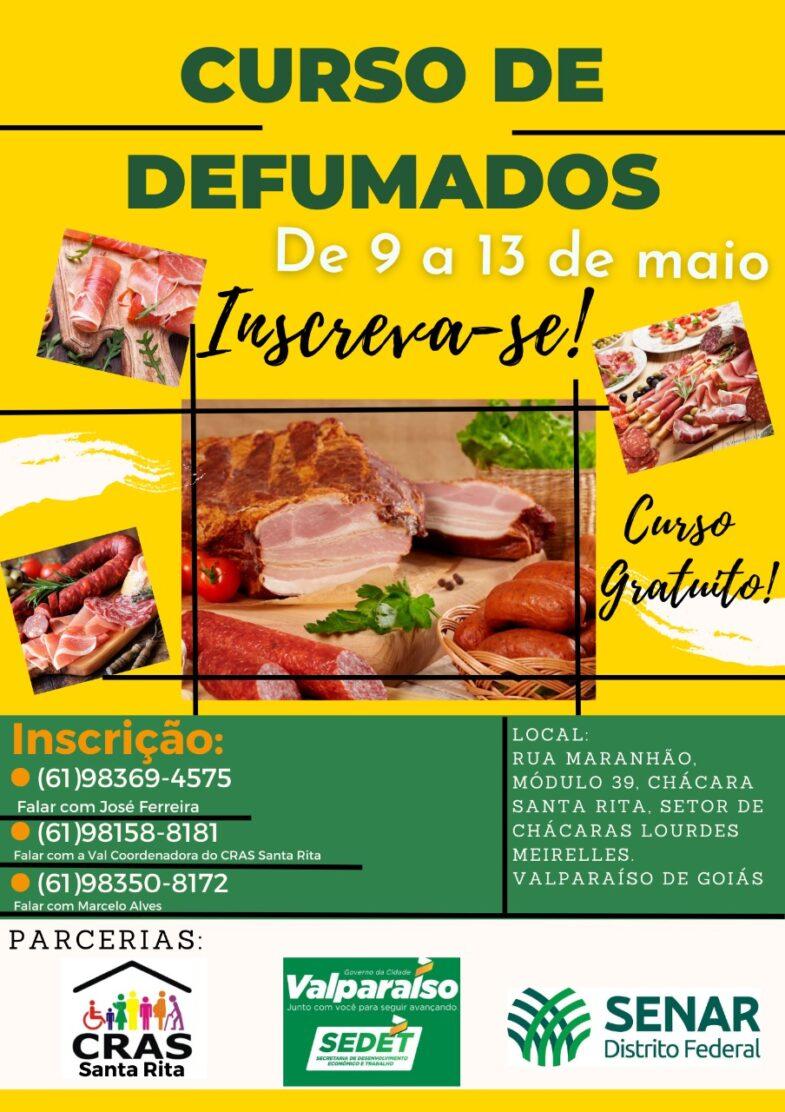 ESTÃO ABERTAS AS VAGAS DO CURSO DE DEFUMADOS PARA FORMAÇÃO DE AGROINDÚSTRIA