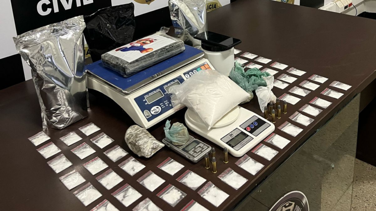A Polícia Civil de Goiásfecha laboratório de cocaína, em Goiânia