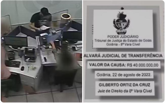 Fraudes em pagamentos judiciais: Vídeo mostra quando advogado chega em agência bancária com alvará falso para se apoderar de R$ 40 milhões