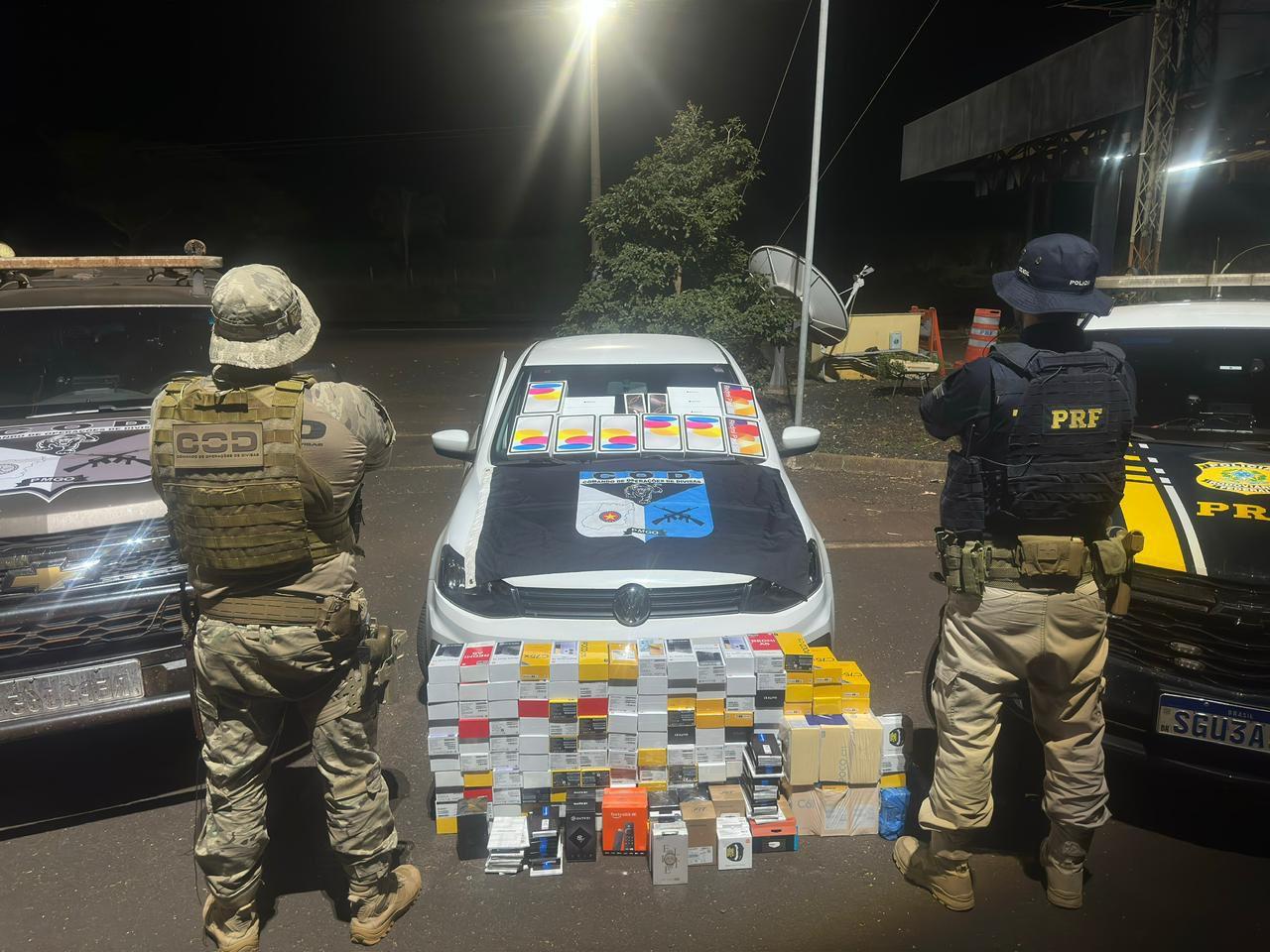 COD e PRF apreendem carga de eletrônicos