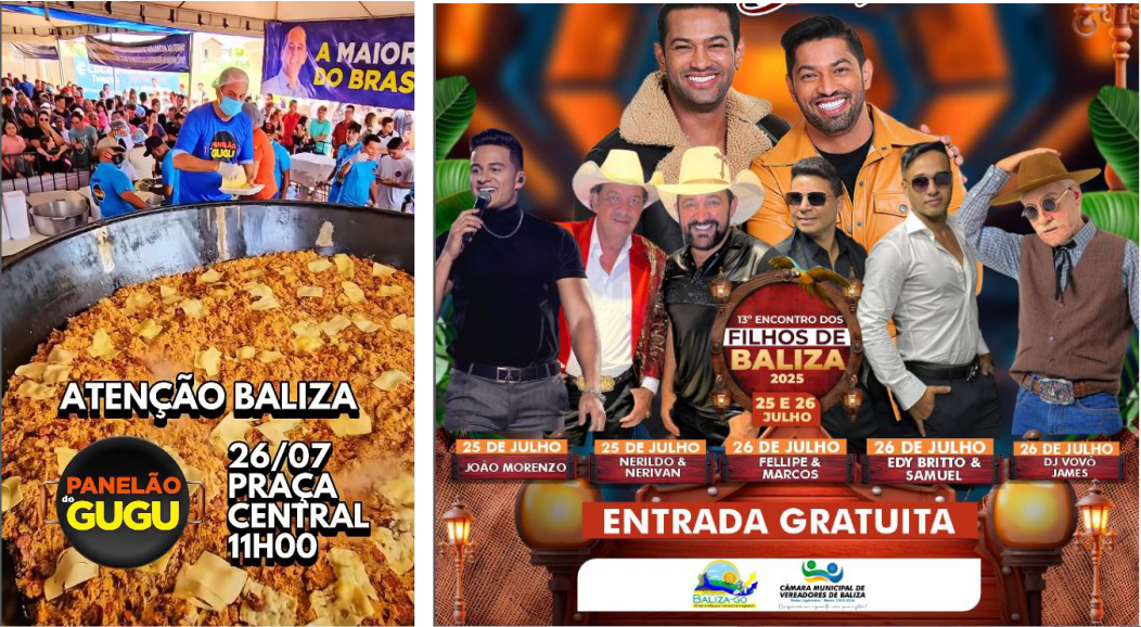 Atenção, Baliza! Vem aí o Panelão do Gugu pra mais de 5 mil pessoas!