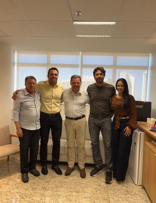 Ex-governador Marconi Perillo visita gabinete do deputado Gustavo Sebba na Alego