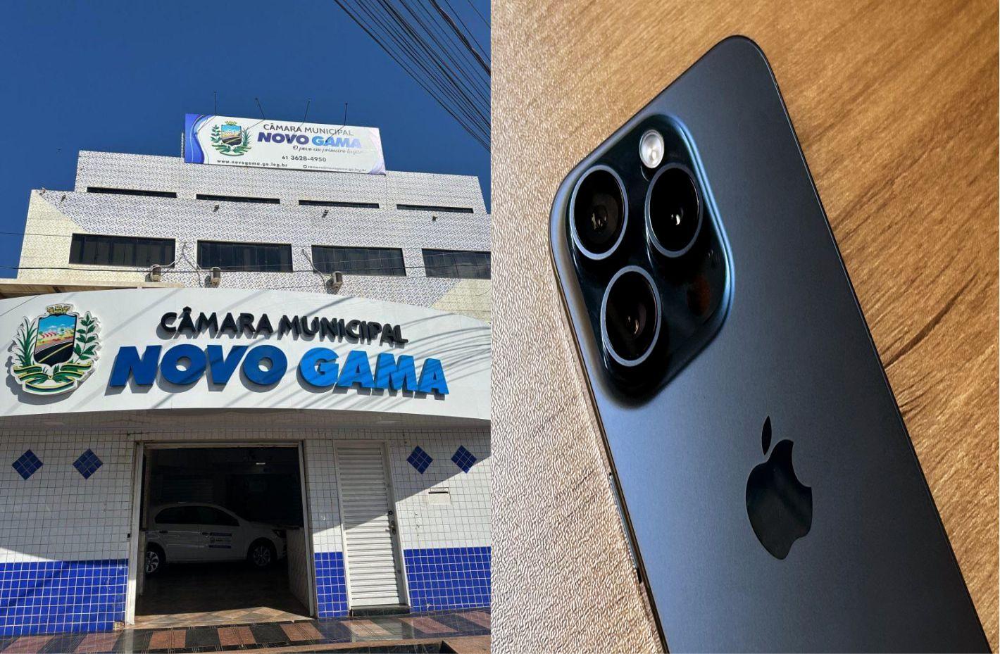 Município do Entorno de Brasília, Câmara de Novo Gama gasta quase R$ 60 mil em iPhones de última geração para vereadores