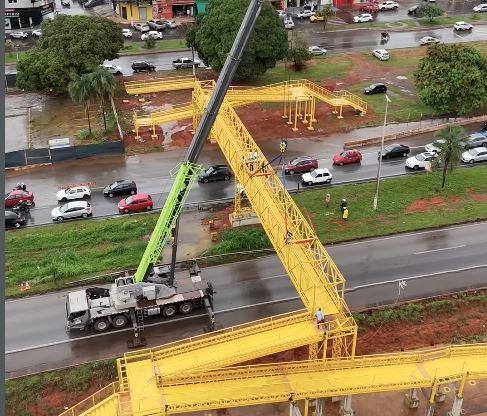 Passarela da BR-040 será liberada no dia 20 de dezembro, anuncia Prefeitura de Valparaíso