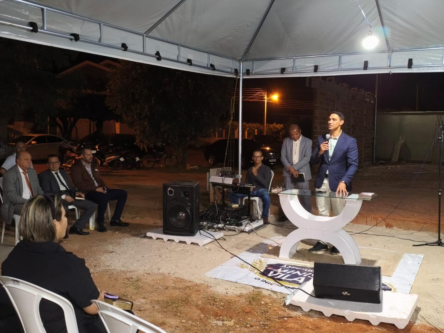 Pré-inauguração do Templo e lançamento da pedra fundamental da Sede Regional do Ministério Vila Nova Madureira em Aragarças