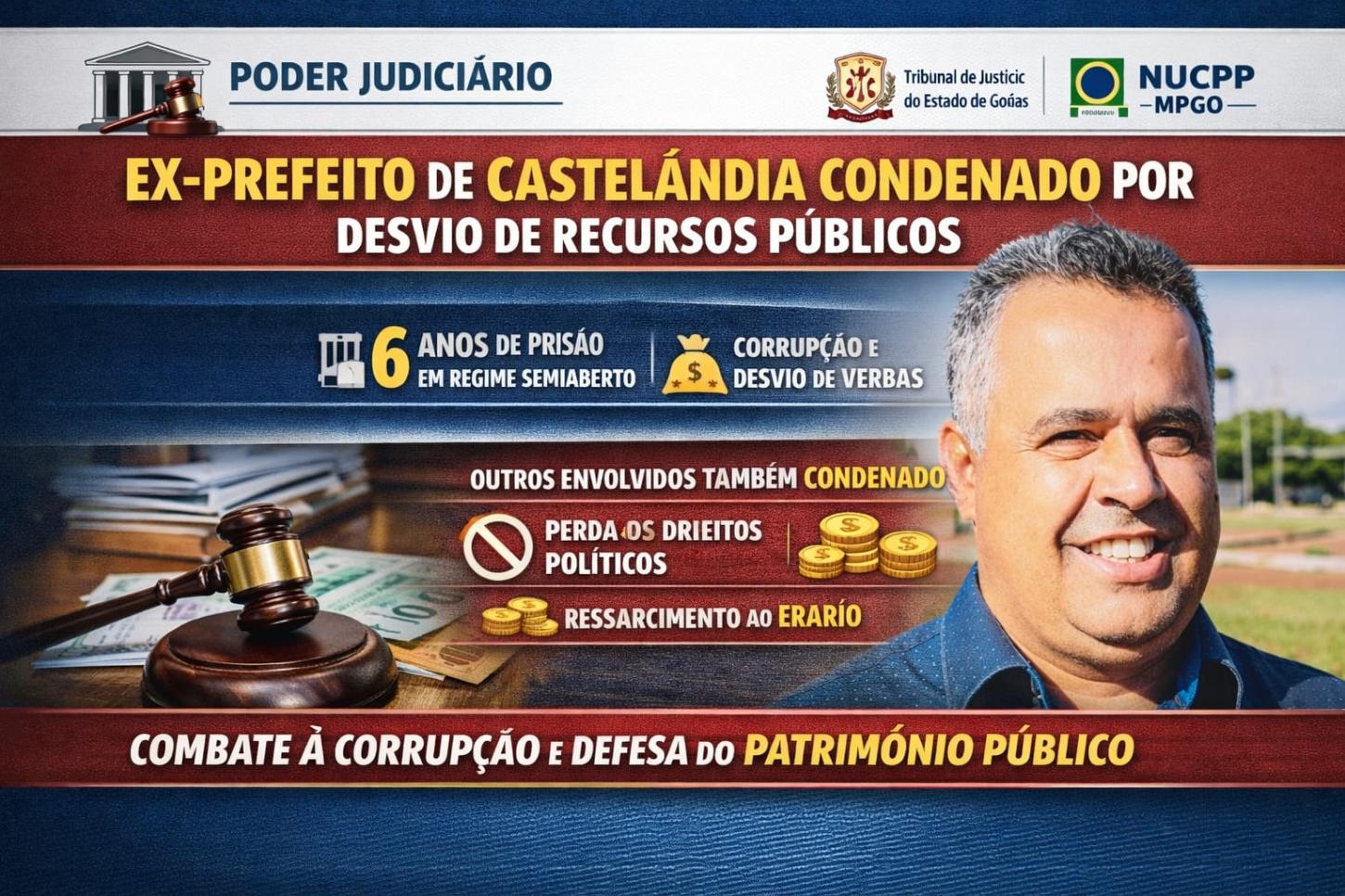 Ex-prefeito de Castelândia é condenado por desvio de recursos públicos