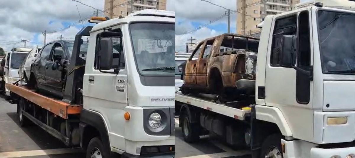 Patrulha Detran recolhe carcaças e veículos abandonados em Goiânia