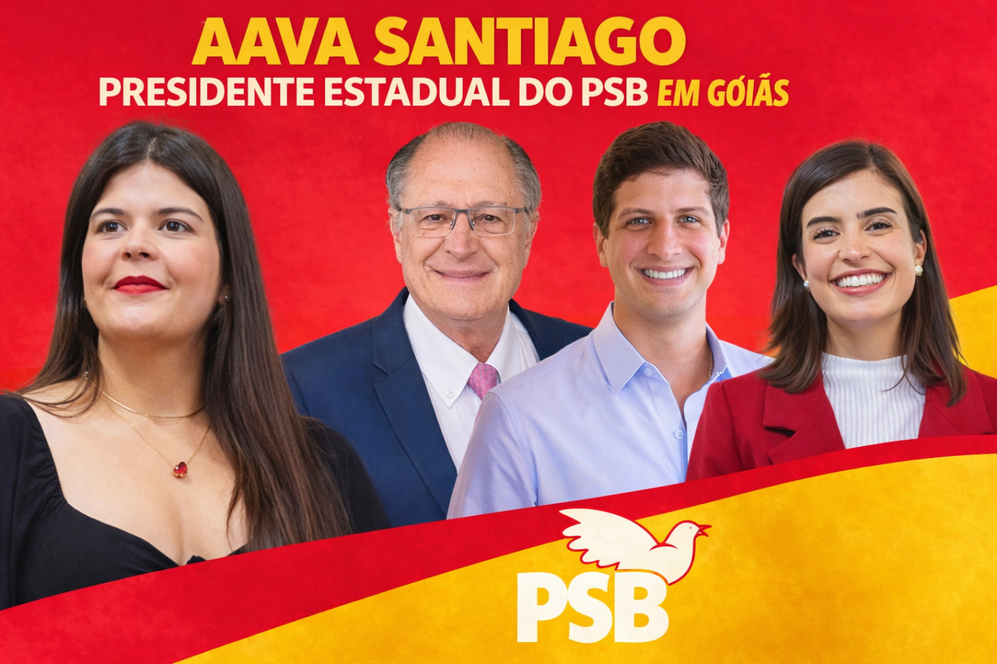 Aava Santiago assume presidência do PSB em Goiás em ato político de alcance nacional