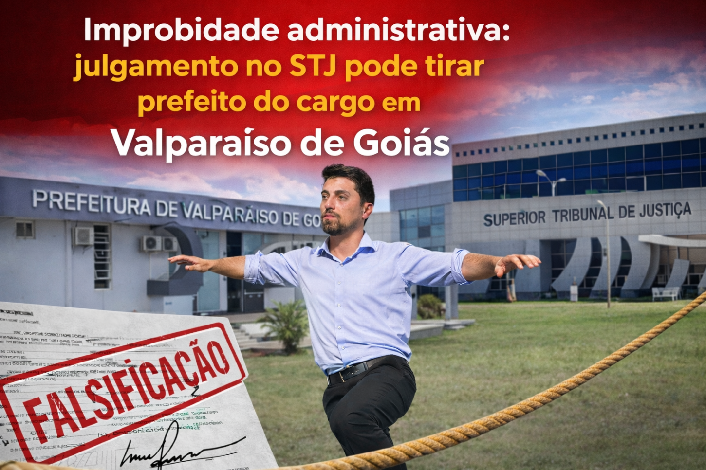 Improbidade administrativa: julgamento no STJ pode tirar prefeito do cargo em Valparaíso de Goiás