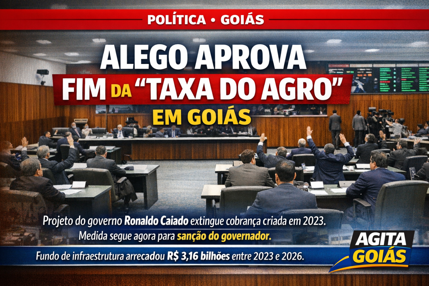 Alego aprova fim da “taxa do agro” e outras medidas do Executivo estadual