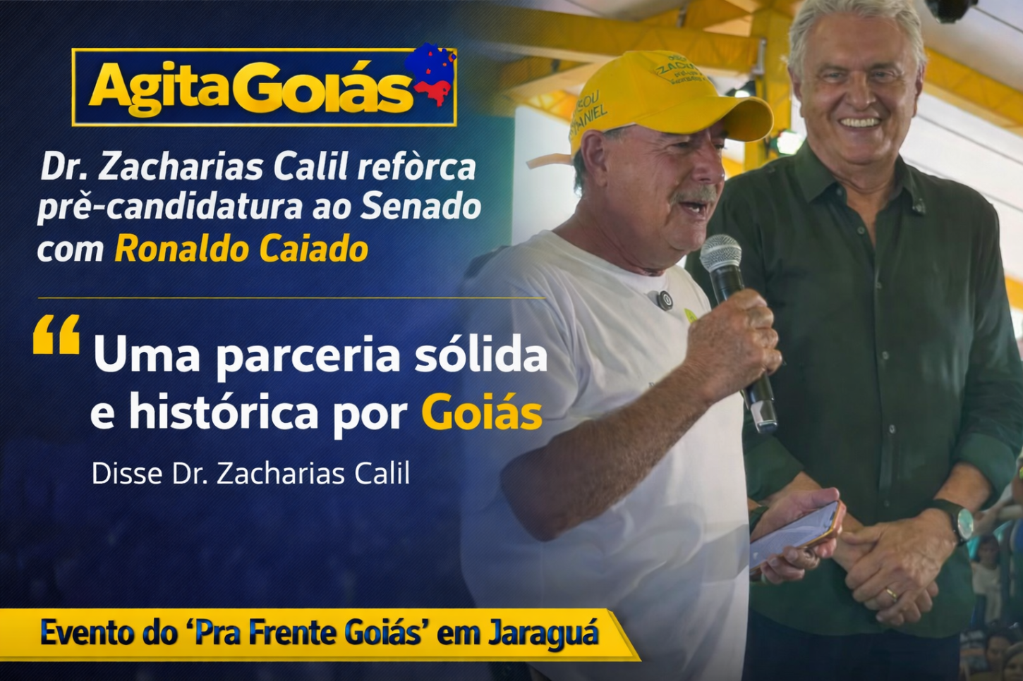 Dr. Zacharias Calil reforça projeto ao Senado em evento “Pra Frente Goiás” em Jaraguá