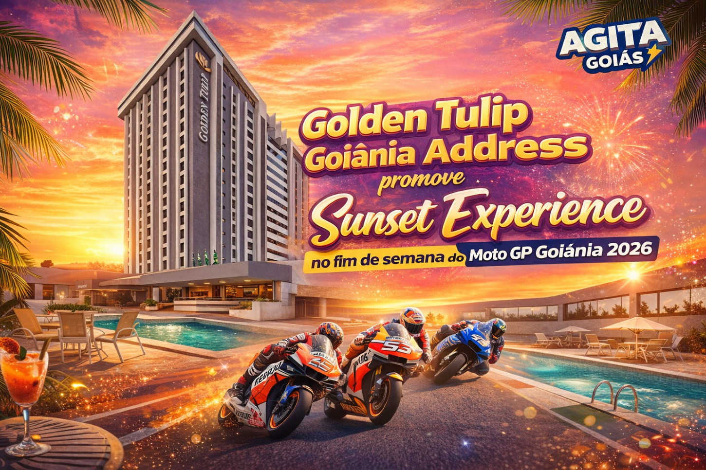 Golden Tulip Goiânia Address promove Sunset Experience no fim de semana do MotoGP Goiânia 2026