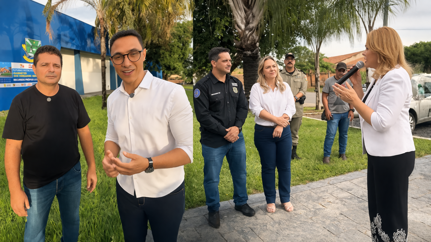 Lêda Borges reforça compromisso com Aragarças e participa do lançamento da reforma da Câmara Municipal