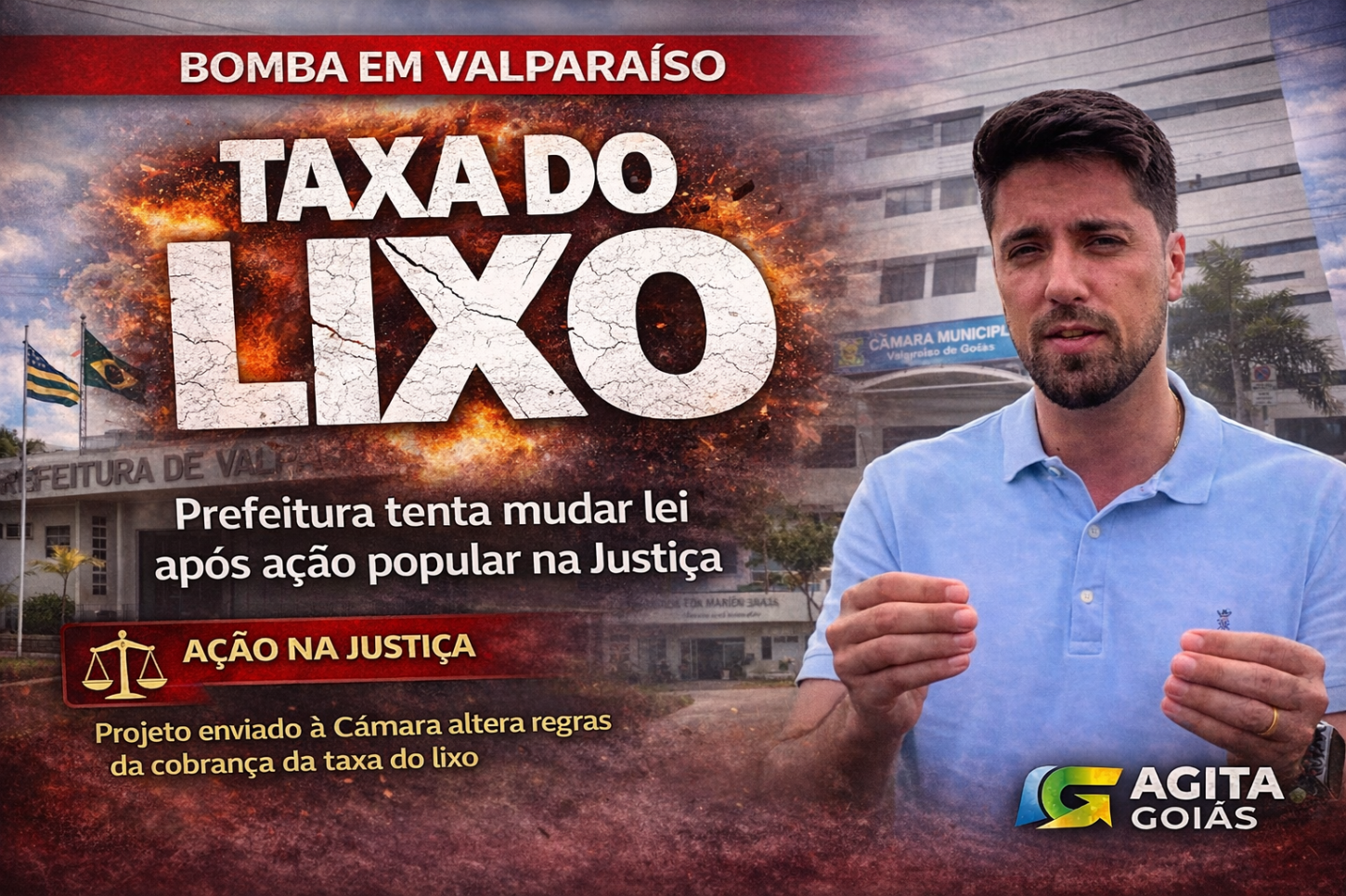 Marcus Vinícius tenta mudar lei após disputa judicial sobre taxa do lixo em Valparaíso