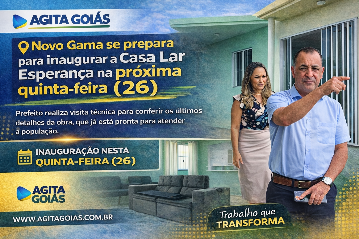 Novo Gama se prepara para inaugurar a Casa Lar Esperança na próxima quinta-feira (26)