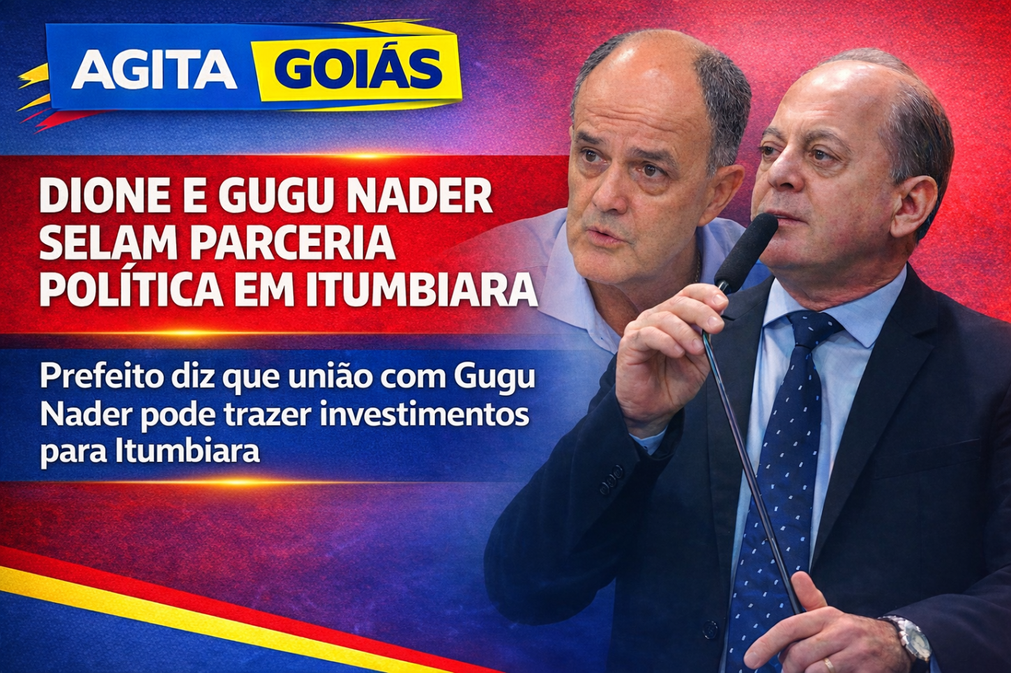 Prefeito de Itumbiara anuncia parceria com deputado Gugu Nader e diz que divergências ficaram no passado