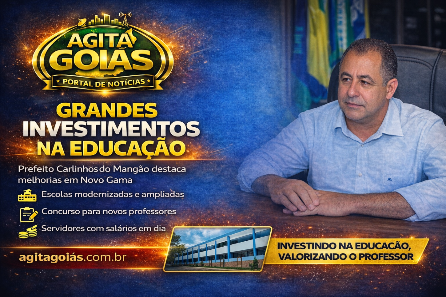  Prefeito Carlinhos do Mangão rebate manifestações e destaca investimentos em Novo Gama