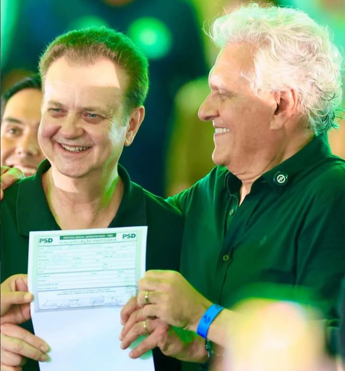 Ronaldo Caiado oficializa filiação ao PSD e apresenta Daniel Vilela como pré-candidato à sucessão em Goiás