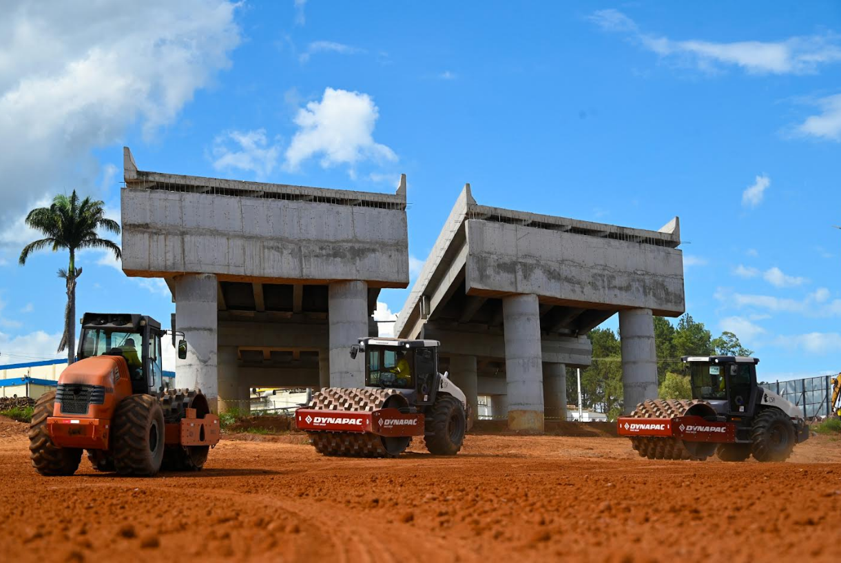 Construção de viaduto na GO-020 ganha mais ritmo com fim das chuvas 