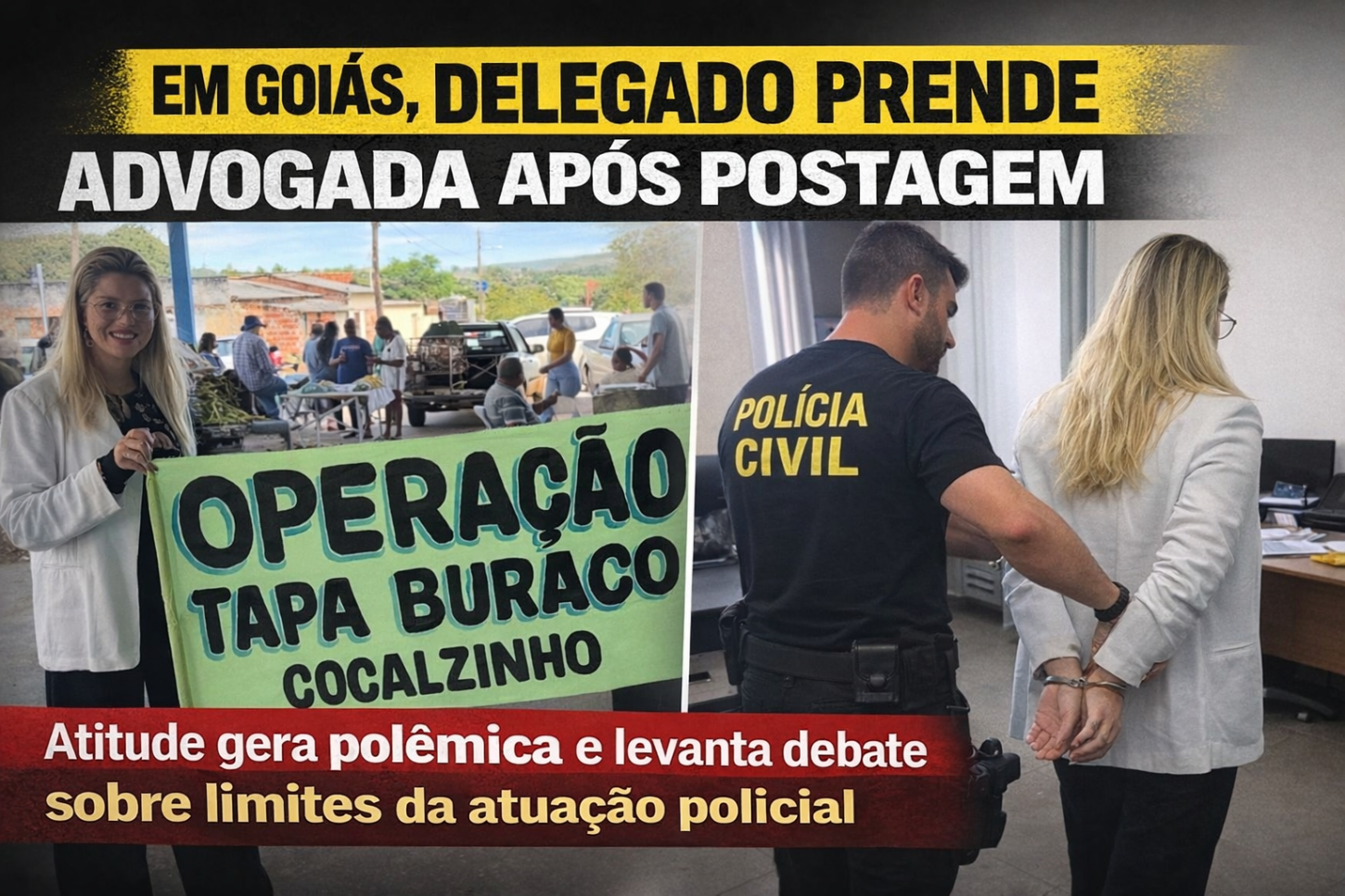 Em Goiás, caso levanta debate: delegado julga e prende advogada após postagem
