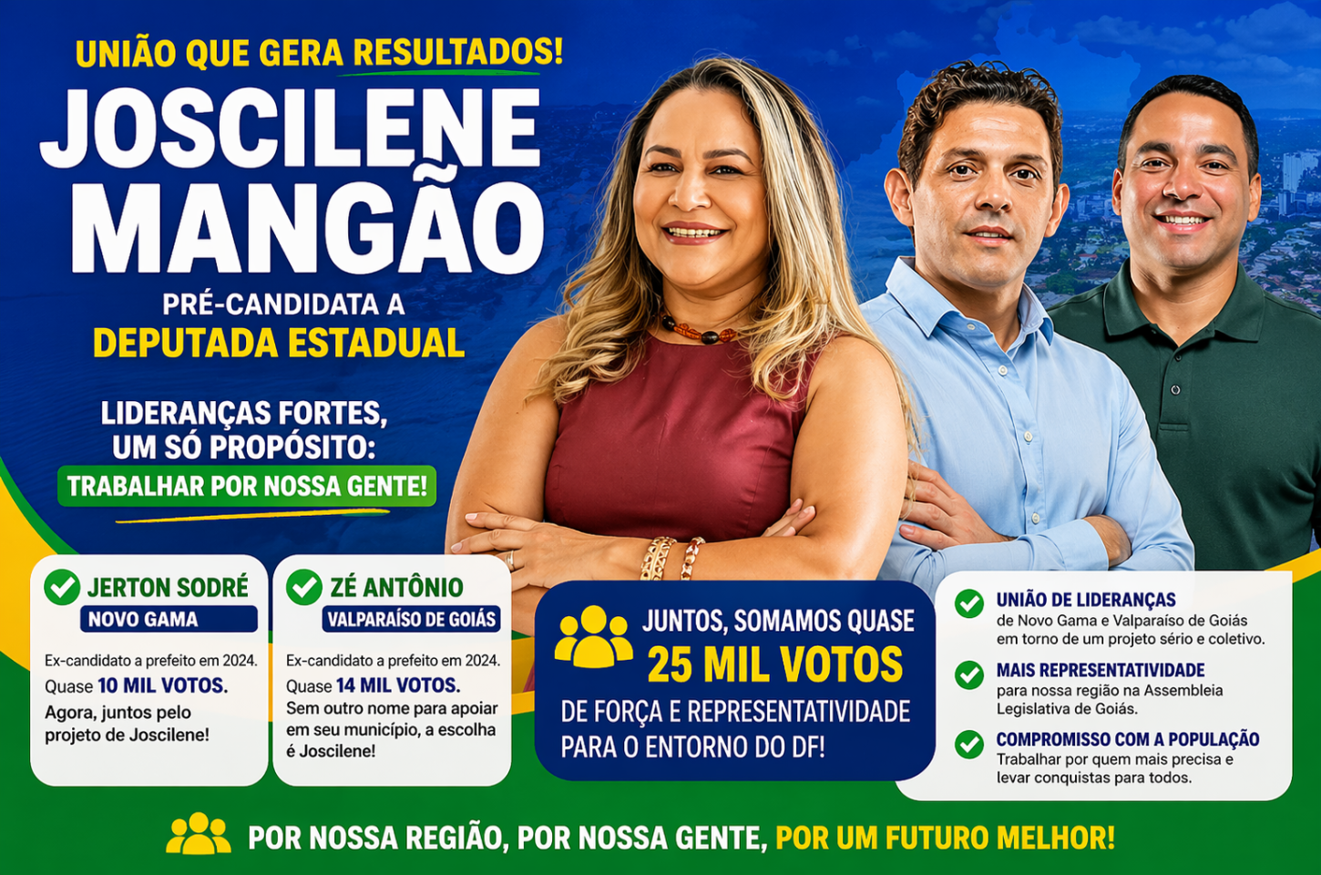 Joscilene Mangão amplia alianças políticas em Novo Gama e região