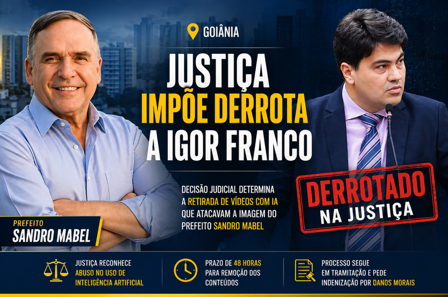 Justiça impõe derrota a Igor Franco e manda retirar vídeos contra Mabel