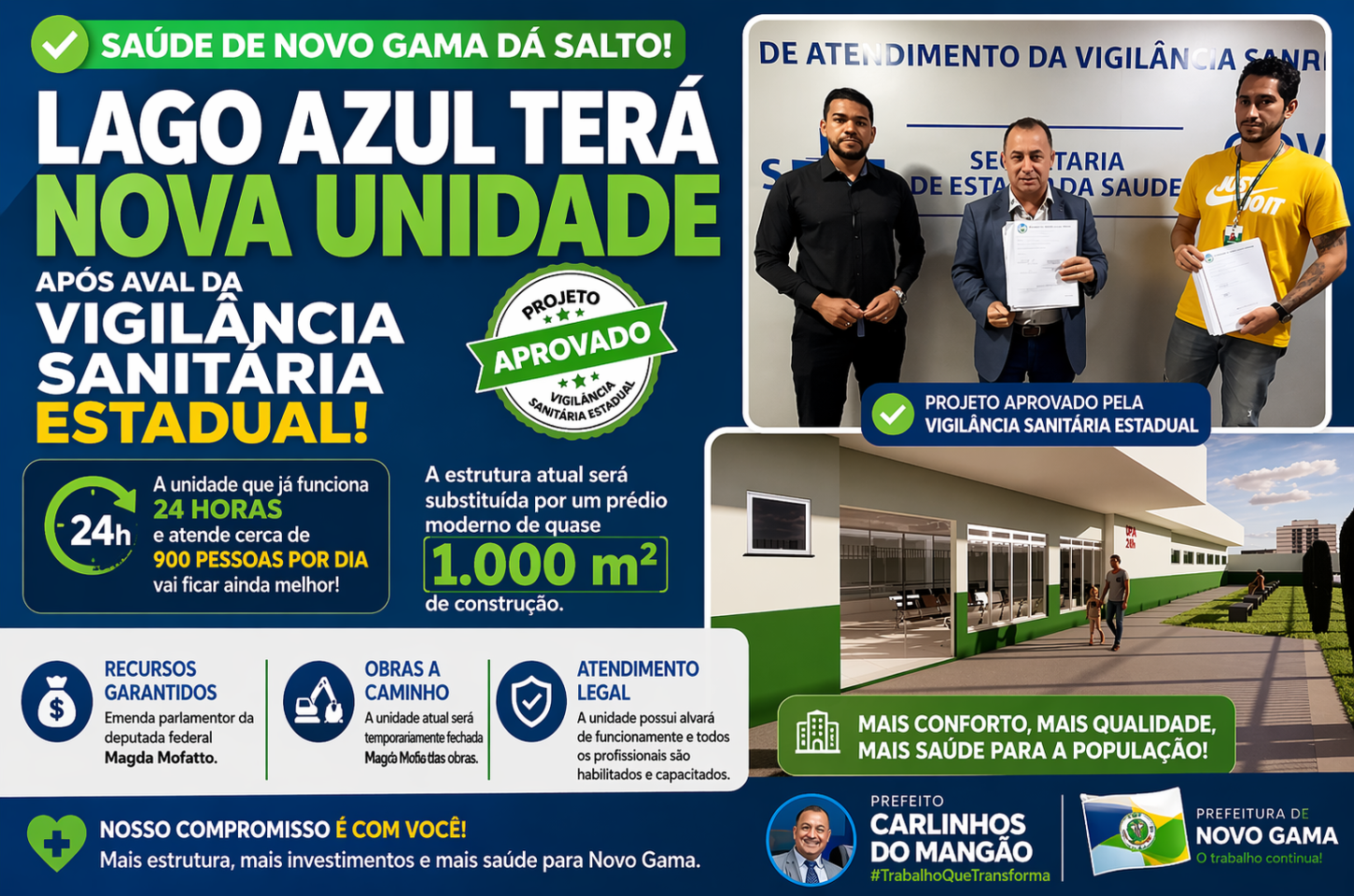 Saúde de Novo Gama dá salto: Lago Azul terá nova unidade após aval da Vigilância Sanitária Estadual