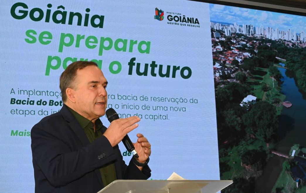 Prefeito Sandro Mabel anuncia primeira grande obra de contenção de alagamentos na bacia do Córrego Botafogo
