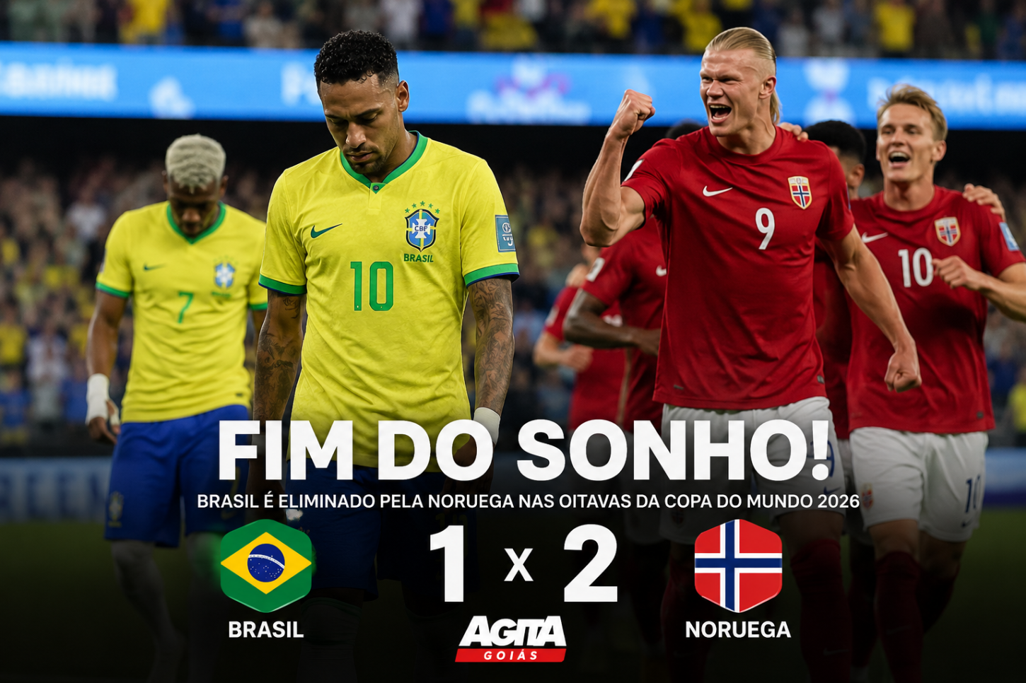 Brasil perde para a Noruega e é eliminado nas oitavas da Copa do Mundo de 2026