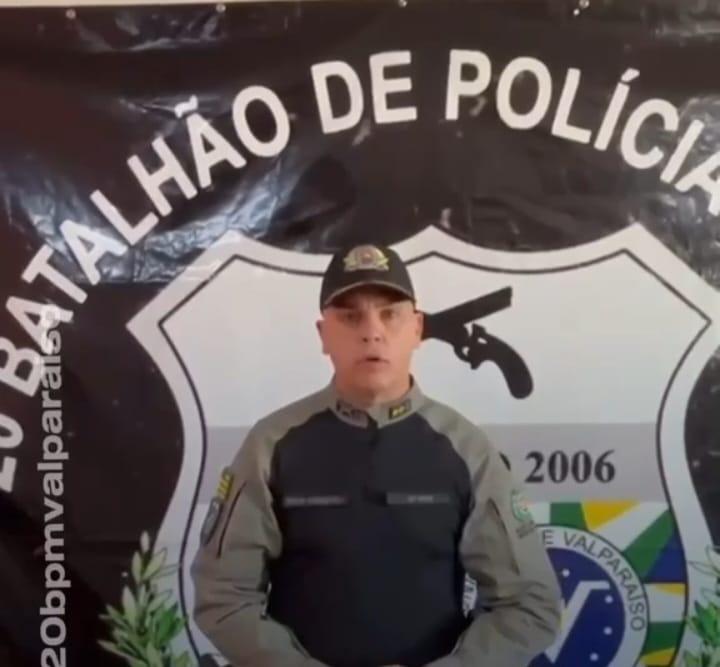 Coronel Chiricato desmente boatos sobre homem monitorado por tornozeleira eletrônica em Valparaíso de Goiás