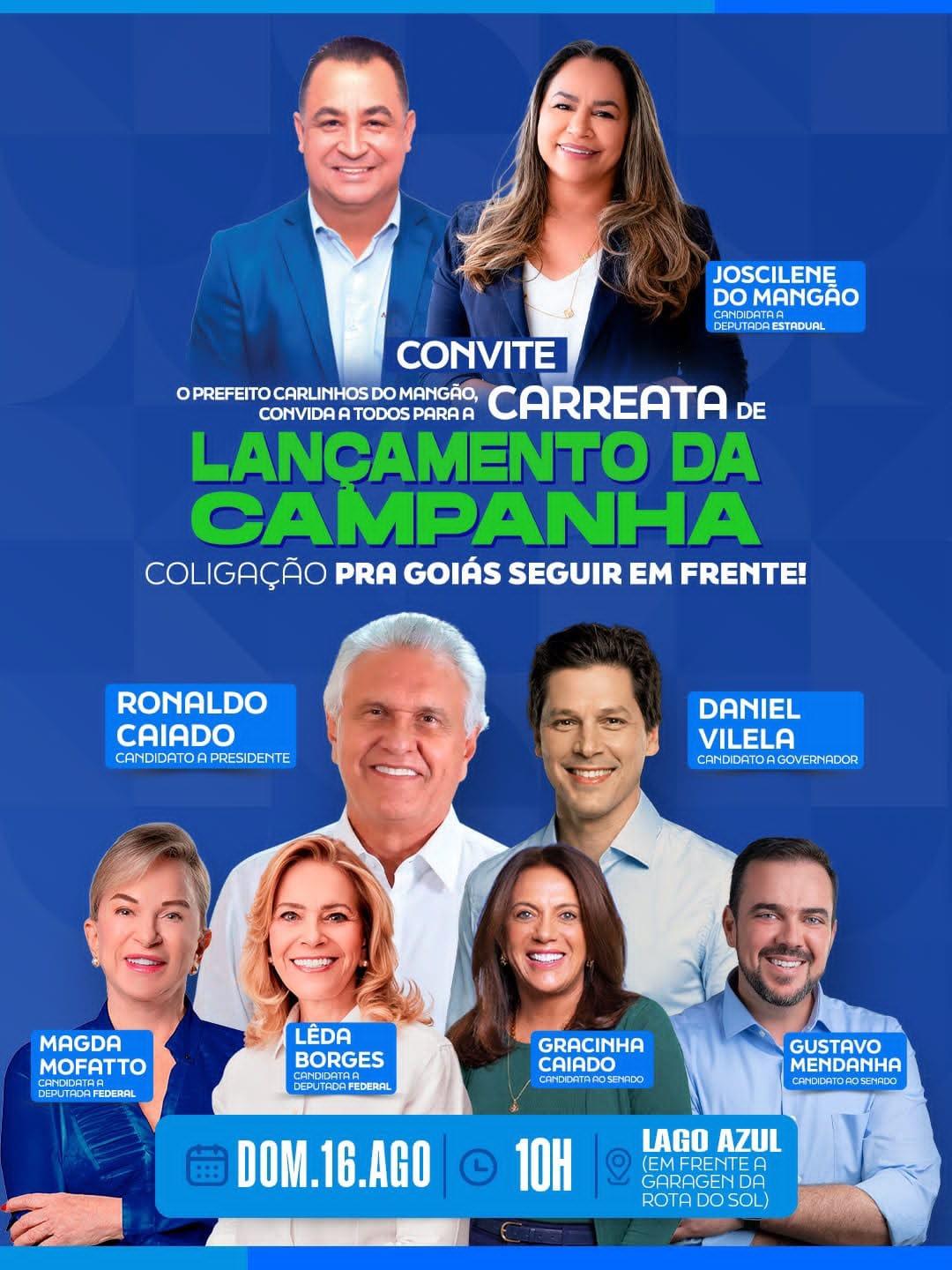 Carreata marca lançamento da campanha de Joscilene do Mangão em Novo Gama
