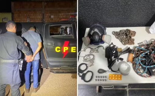 Ex é preso suspeito de manter jovem amordaçada e acorrentada, em Águas Lindas de Goiás — Foto: Divulgação/Polícia Militar