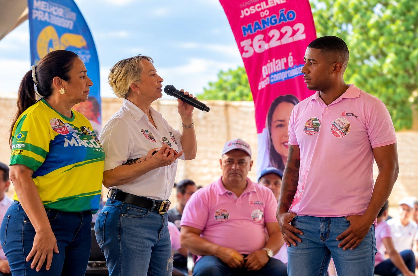 Magda Mofatto reúne lideranças e população de Novo Gama em encontro articulado por Fabrício Chaves