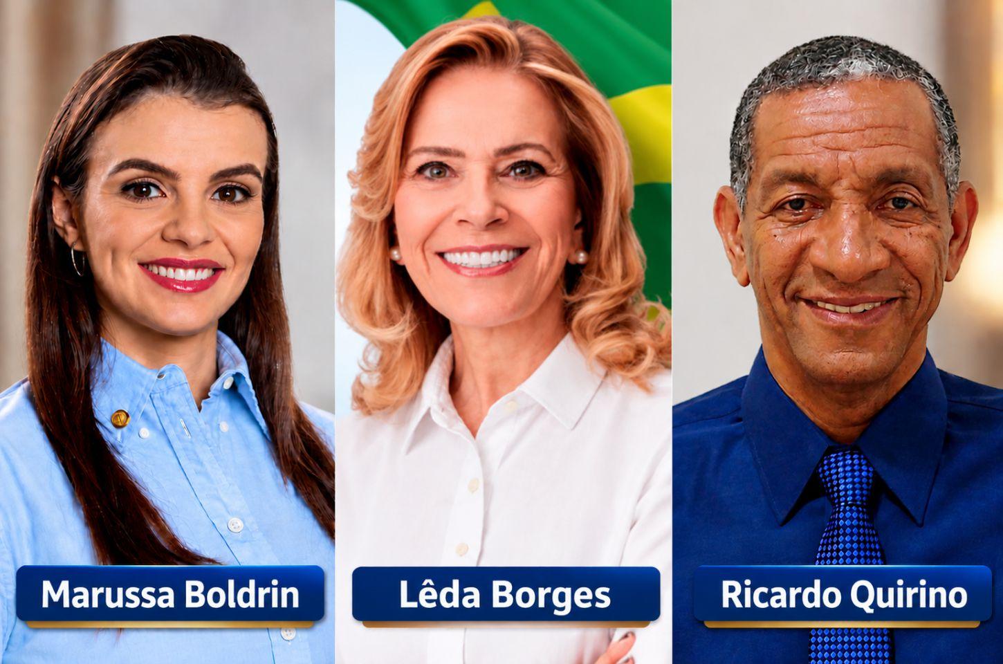 Marussa Boldrin aparece à frente em pesquisa estadual, enquanto Lêda Borges e Ricardo Quirino também se destacam em Goiás