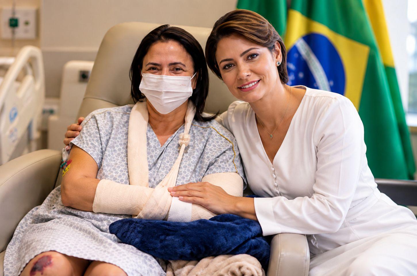 Mesmo em recuperação, Maria Yvelônia mobiliza equipe para grande carreata com Michelle Bolsonaro em Valparaíso