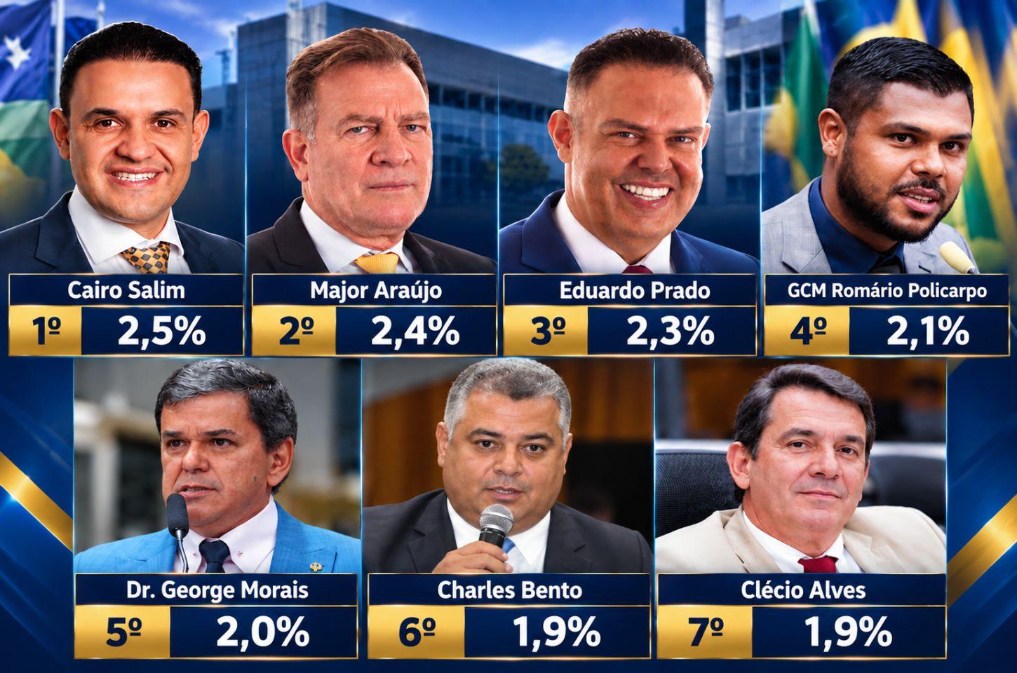 Sete nomes largam na frente na disputa pela Assembleia Legislativa de Goiás