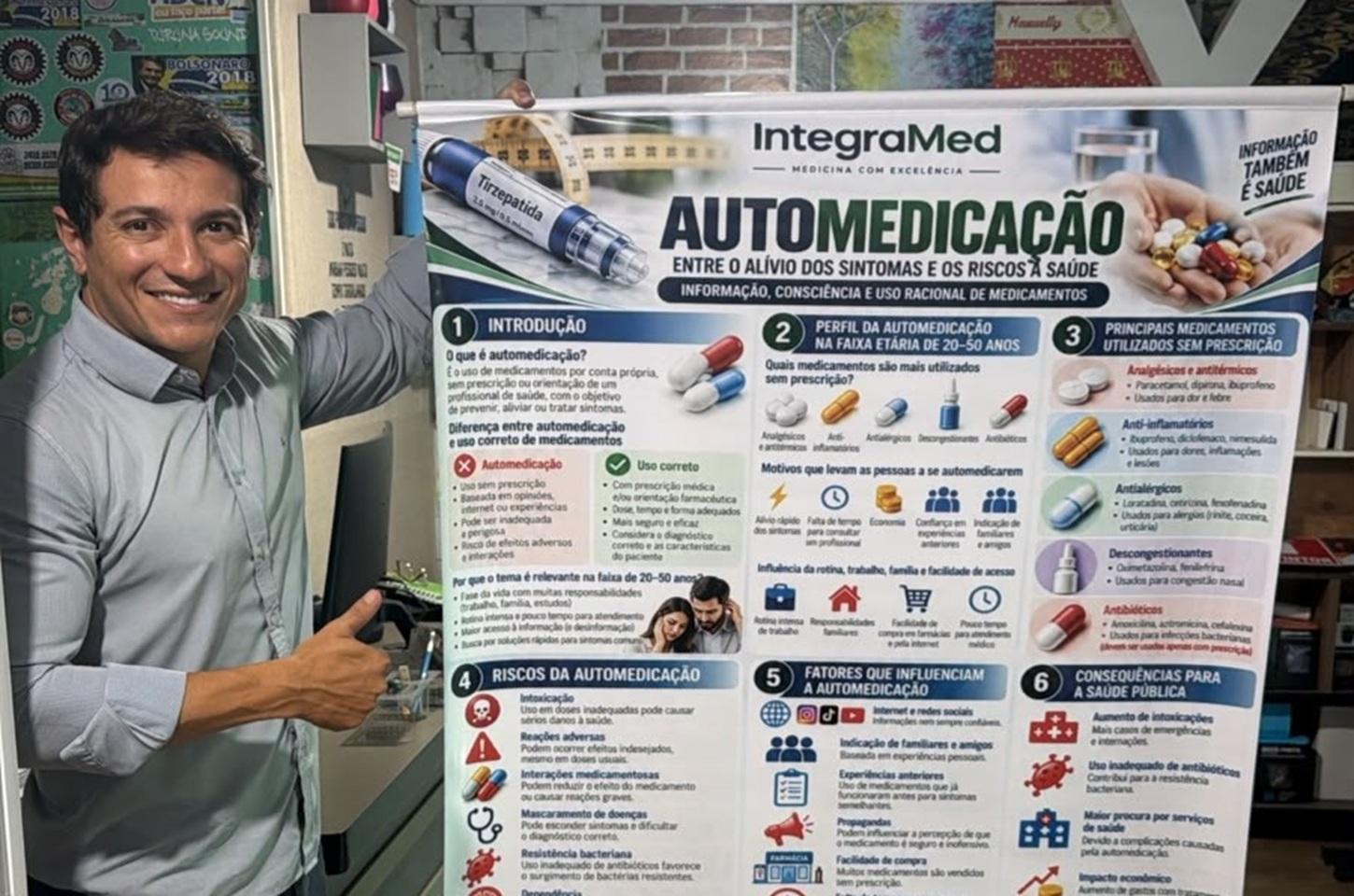 Alunos de Medicina da Integra promovem ação sobre automedicação em unidade de saúde