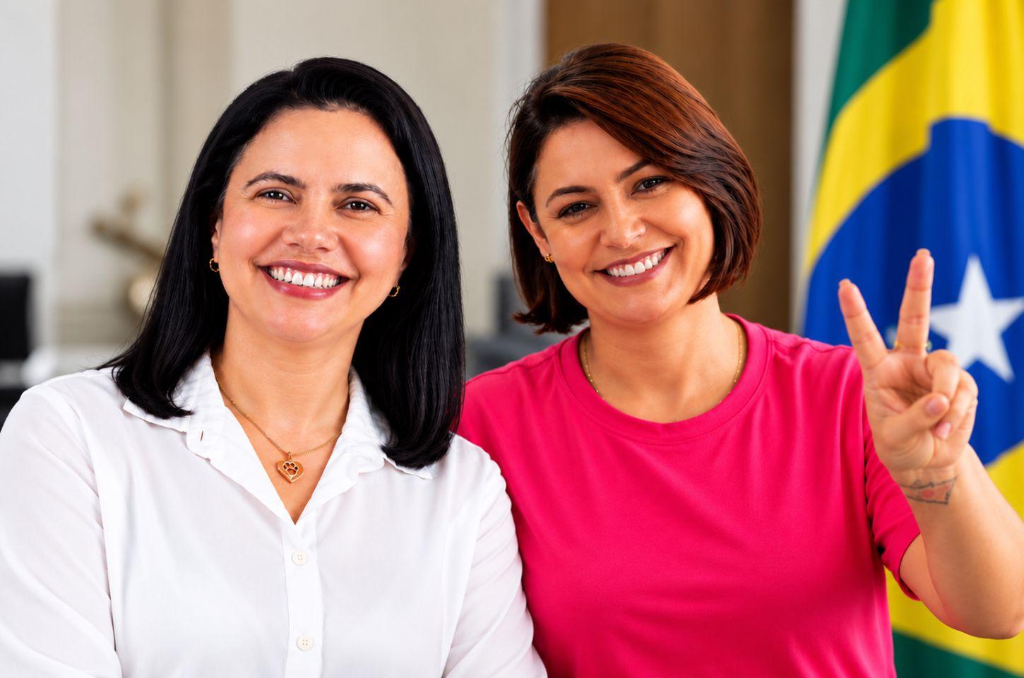 Maria Yvelônia confirmou ao Agita Goiás que recebeu de Michelle Bolsonaro a missão de ajudar na campanha de Flávio Bolsonaro no Entorno