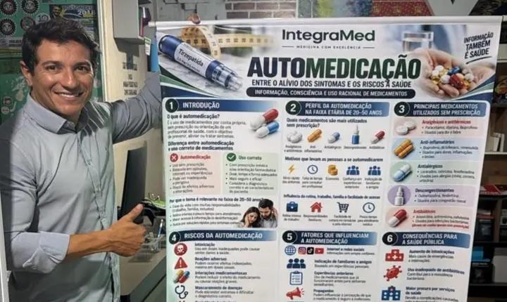 Alunos de Medicina da Integra promovem ação sobre automedicação em unidade de saúde