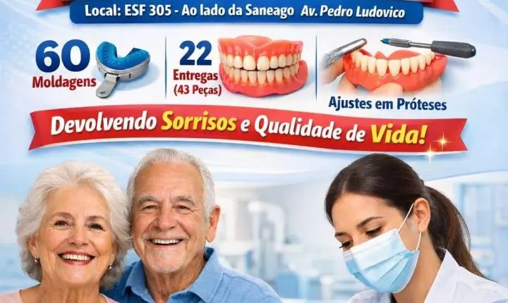 Aragarças inicia nova etapa de moldagens, ajustes e entregas de próteses dentárias nesta terça-feira (27/01)