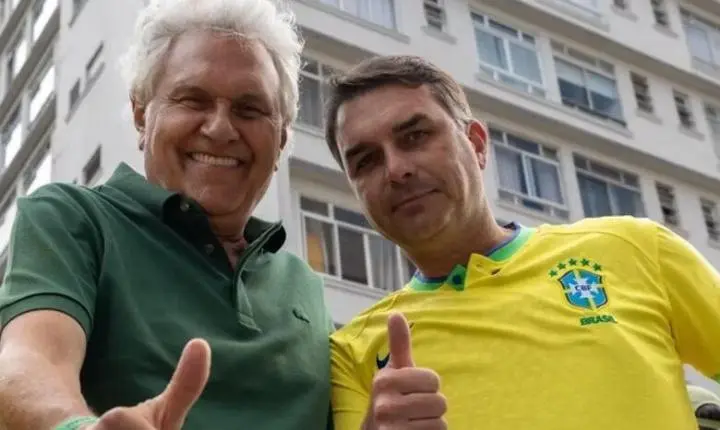 Caiado deve declarar apoio a Flávio Bolsonaro nesta terça-feira, em Goiânia