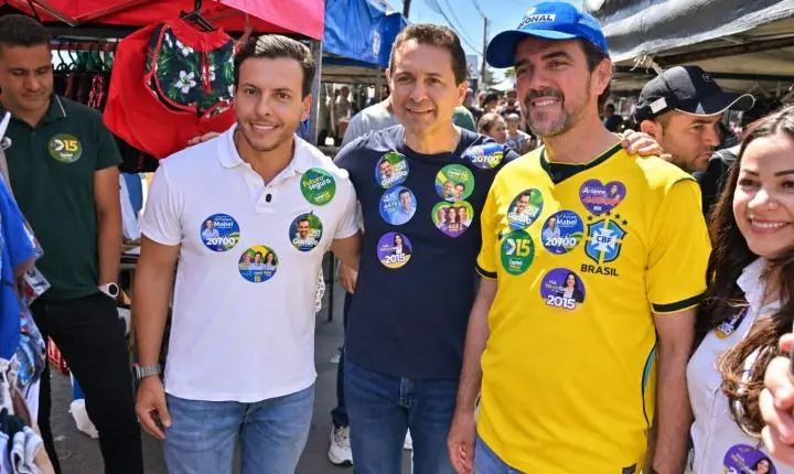 Felipe Mabel participa de caminhada na Feira da Cidade Livre, em Aparecida