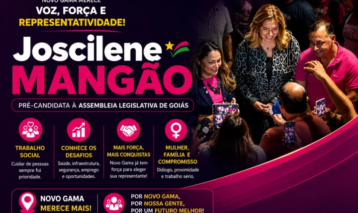 Joscilene Mangão ganha força política e desponta como esperança de representação legítima para Novo Gama em 2026