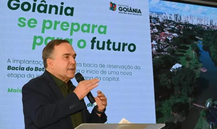 Prefeito Sandro Mabel anuncia primeira grande obra de contenção de alagamentos na bacia do Córrego Botafogo