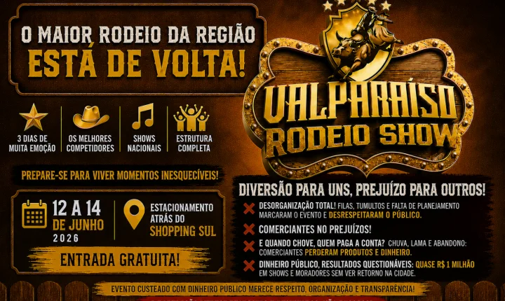 Valparaíso Rodeio Show 2026: tumultos, reclamações da população e prejuízos relatados por comerciantes geram críticas ao evento